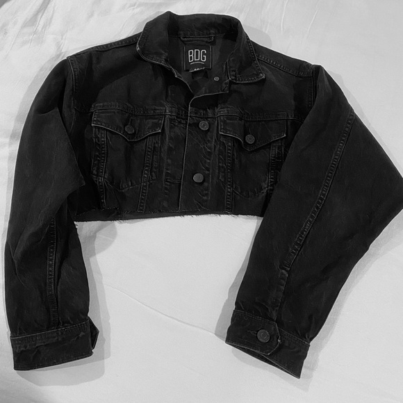 BDG Jackets & Blazers - Urban Outfitters BDG > Black denim cropped jacket